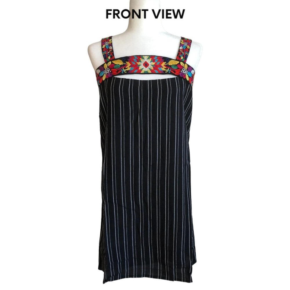 SALE!!!!!! NWT THML Pinstripe Dress with Embroidery